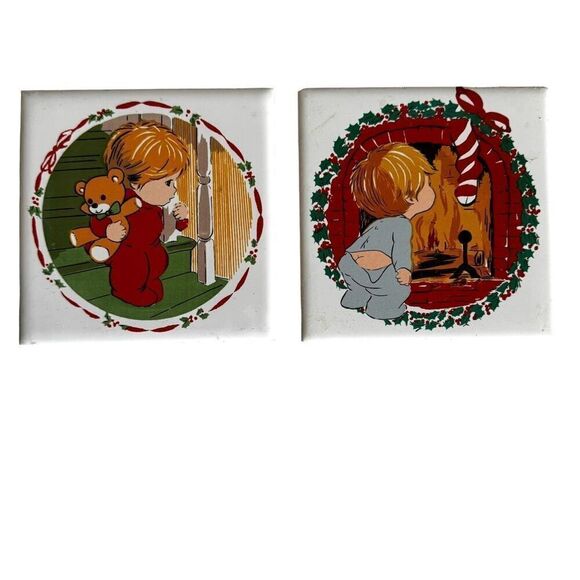 Vintage Christmas Ceramic Trivets - Picture 2 of 6